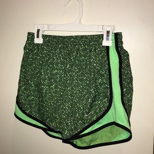 nike, green running shorts